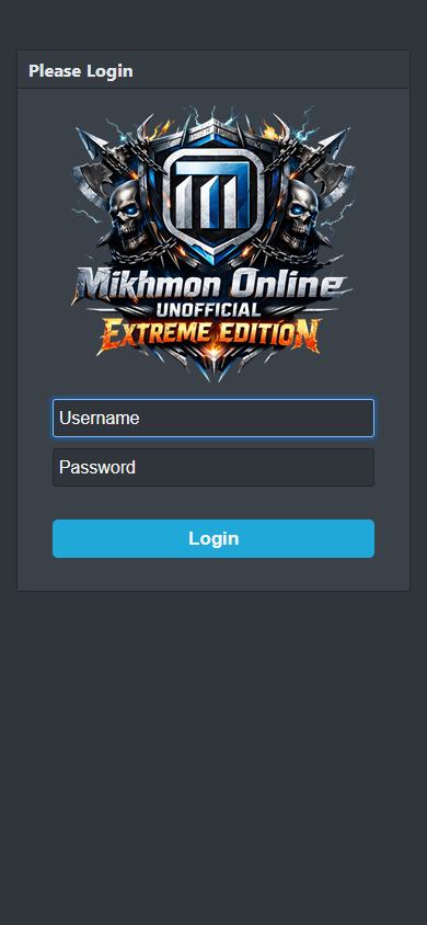 Halaman login admin Mikhmon di mobile